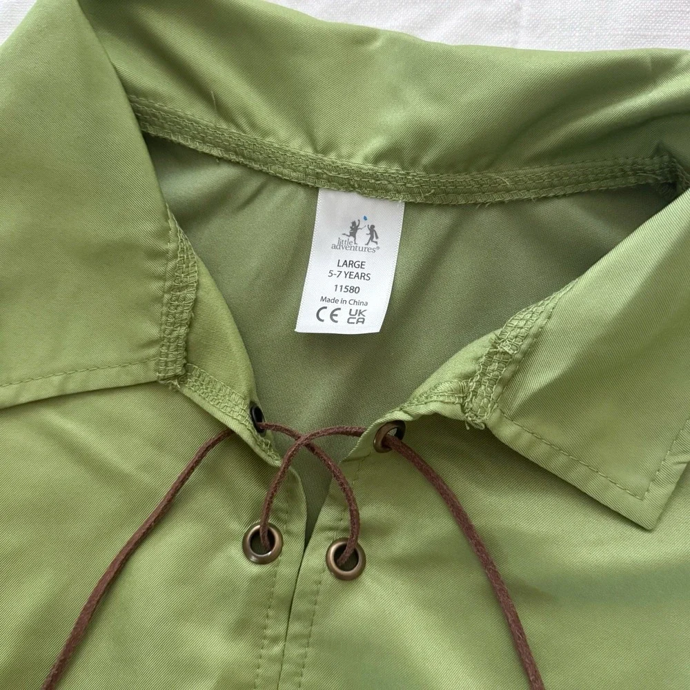 Little Adventures Peter Pan Costume Large 5-7 Year Hat Pants Shirt Green Belt